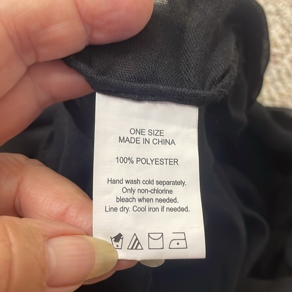 Polyester Eternity Black Scarf - Picture 3 of 5